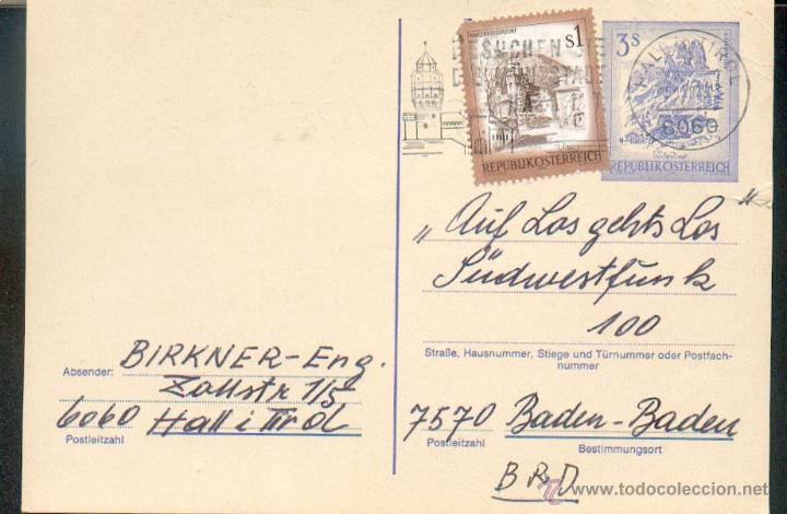 Sellos: AUSTRIA.- ENTERO POSTAL 3 S BISCHOFSTMUTZE - Foto 1