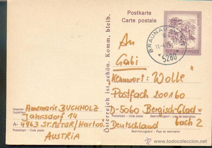 Sellos: AUSTRIA.- ENTERO POSTAL 5 RUINE AGGSTEIN - Foto 1
