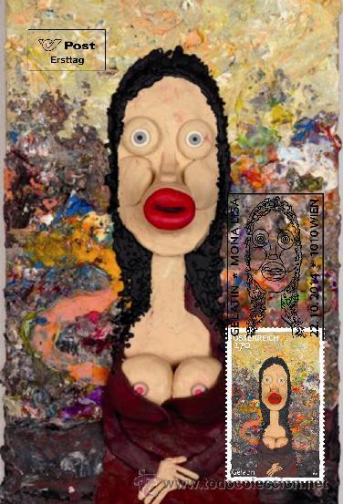 Sellos: MAXICARD Gelitin-Mona Lisa - Foto 1