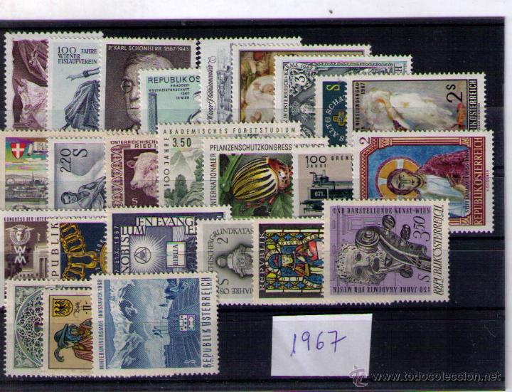 Sellos: AUSTRIA 1967 - A&Ntilde;O COMPLETO - Foto 1