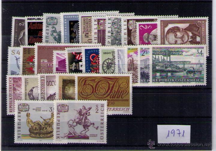 Sellos: AUSTRIA 1971 - A&Ntilde;O COMPLETO - Foto 1