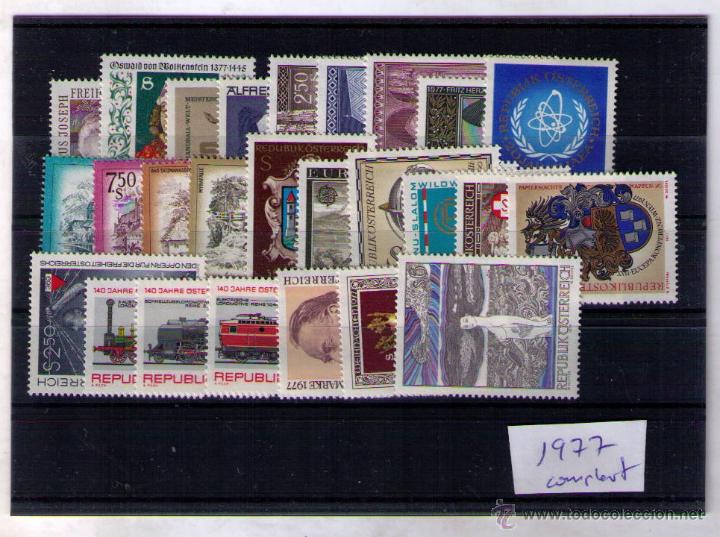 Sellos: AUSTRIA 1977 - A&Ntilde;O COMPLETO - Foto 1