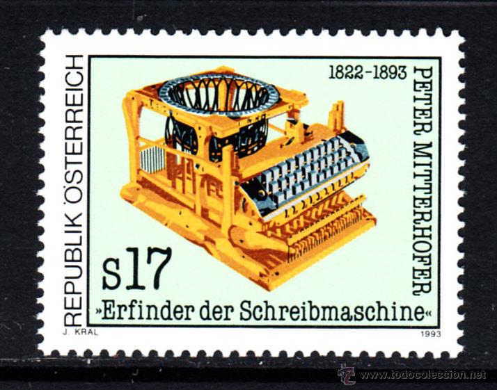 Sellos: AUSTRIA 1916** - A&Ntilde;O 1993 - CENTENARIO DE LA MUERTE DE PETER MITTERHOFER - Foto 1