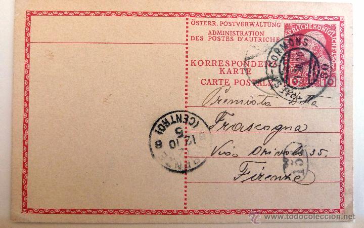 Sellos: ENTERO POSTAL AUSTRIA 1910. CIRCULADA. - Foto 1