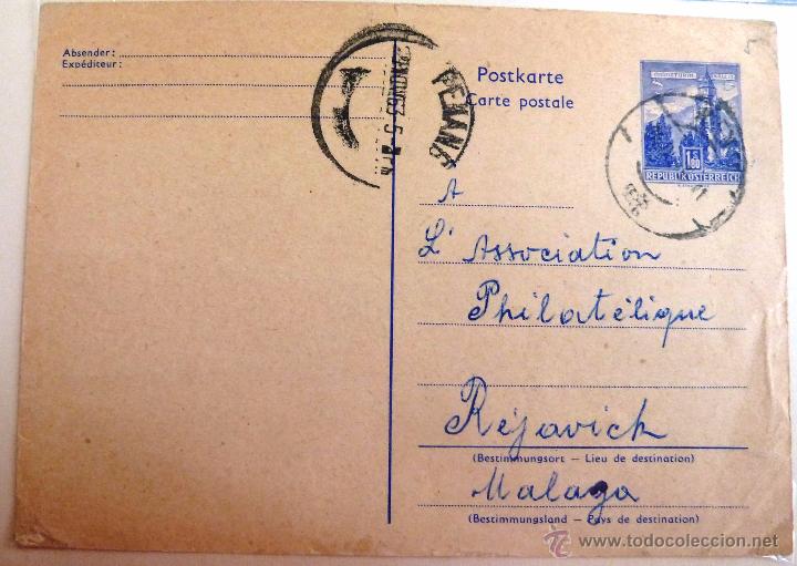 Sellos: ENTERO POSTAL AUSTRIA 1963. CIRCULADA. - Foto 1