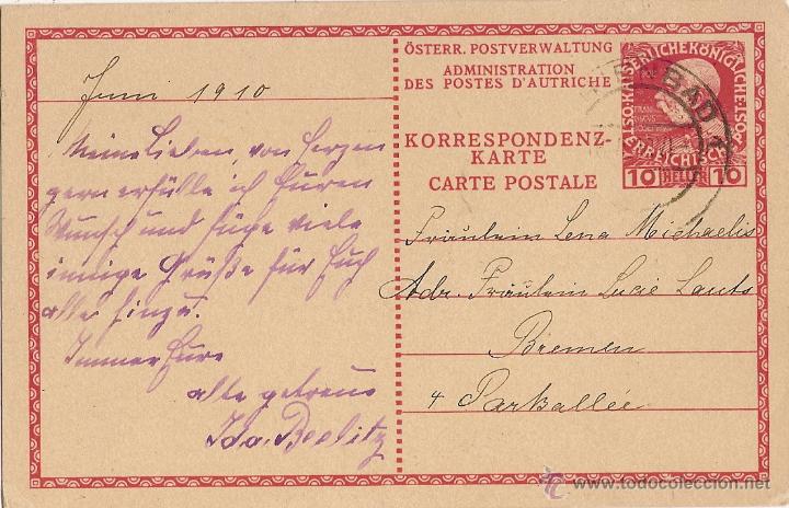 Sellos: Austria & Bilhete Postal 1910 (31) - Foto 1