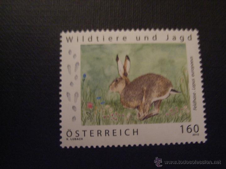 Sellos: AUSTRIA A&Ntilde;O 2015. FAUNA. CONEJO - Foto 1