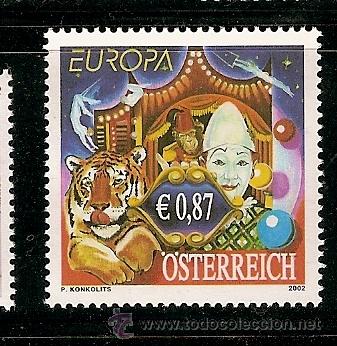 Sellos: Austria ** Europa, CPTE,  Circus 2002 (2208) - Foto 1