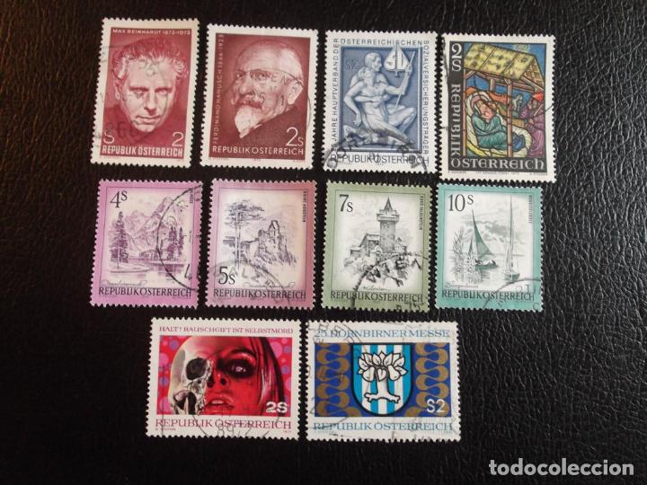 Sellos: Austria. A&ntilde;o 1973. 9 Sellos usados diferentes. Ref: e403 - Foto 1