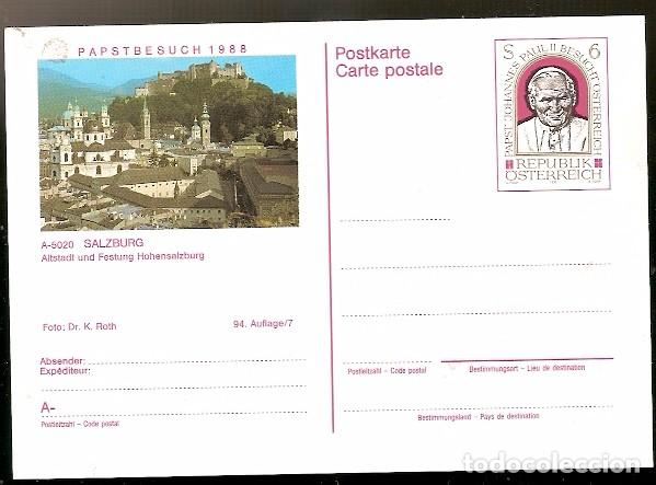 Briefmarken: Austria & Inteiro Postal, Visita del Sua Santidad, Papa Jo&atilde;o Paulo II 1983(1580)