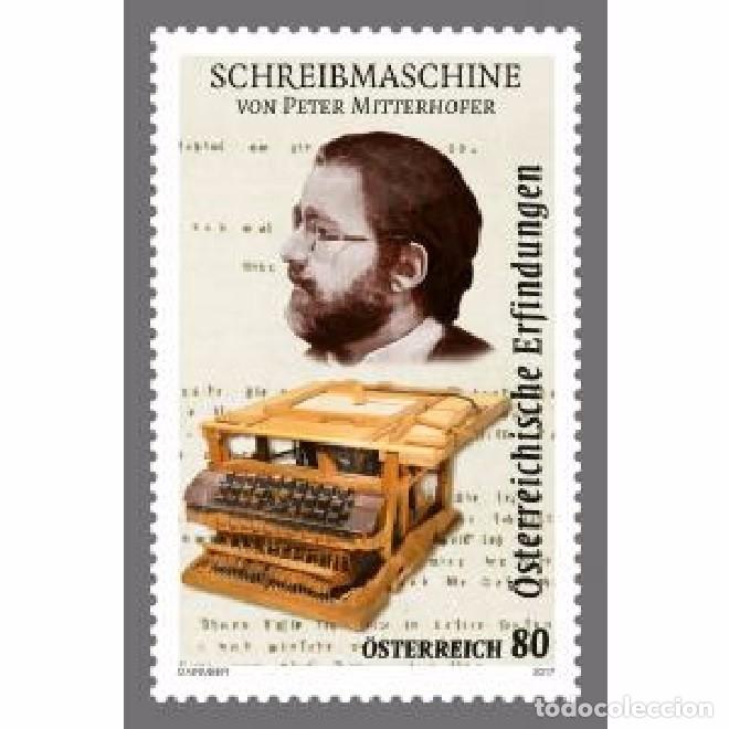 Sellos: Austria 2017 - Schreibmaschine - Peter Mitterhofer mnh - Foto 1