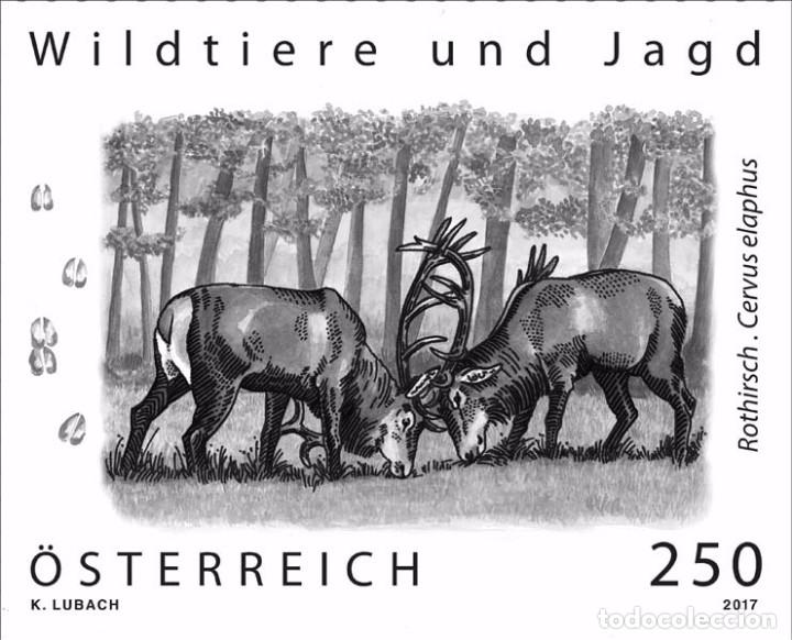 Sellos: Austria 2017 - Rothirsch black proof mnh - Foto 1