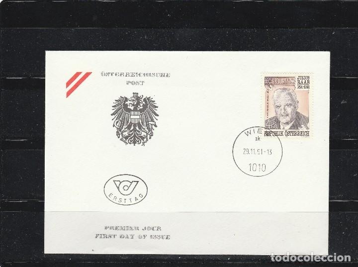 Sellos: AUSTRIA 1991 - FDC YVERT NRO. 1875 - MATASELLO - Foto 1