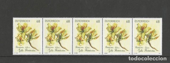 Sellos: Austria 2018 - Flowers strip mnh - Foto 1