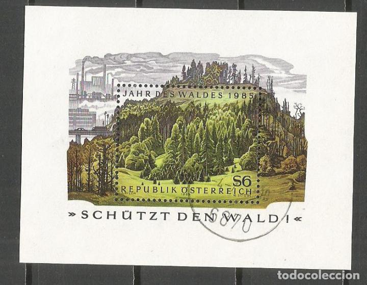 Sellos: AUSTRIA HOJA BLOQUE YVERT NUM. 12 MATASELLADA - Foto 1