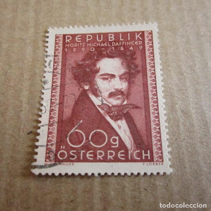 Sellos: AUSTRIA 1950, YVERT N&ordm; 784, MORITZ-MICHAEL DAFFINGER, MATASELLADO - Foto 1