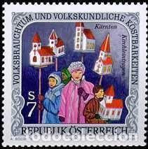 Sellos: AUSTRIA 2000 - FOLKCLORE - YVERT 2148** - Foto 1