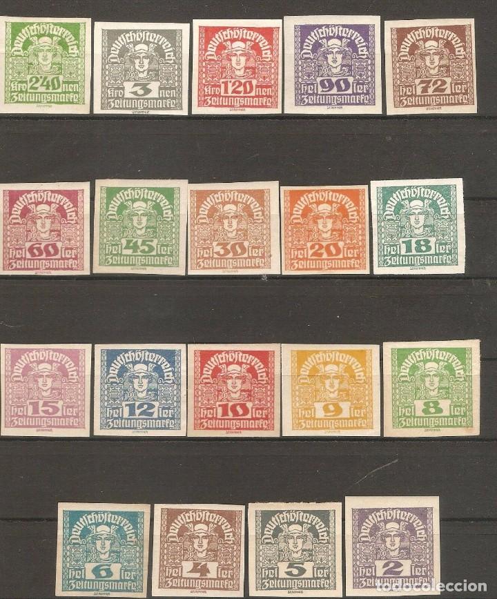 Sellos: AUSTRIA,1920,NUEVOS,GOMA ORIGINAL,CON FIJASELLOS,CAT.YT.36/54.