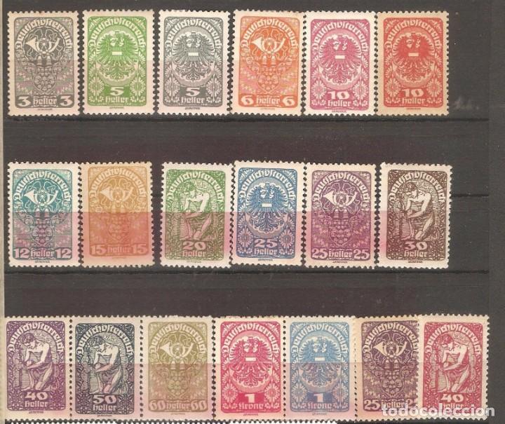 Sellos: AUSTRIA,1919/1920,NUEVOS,GOMA ORIGINAL,CON FIJASELLOS,ALGUNOS SIN FIJASELLOS,CAT.YT.188/199.Y 202,20