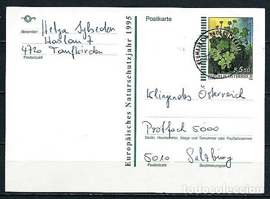 Sellos: Austria,1995 entero postal, circulado - Foto 1