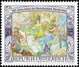 Sellos: AUSTRIA 1994 DANIEL GRAN, PINTURA YVERT 1954** - Foto 1