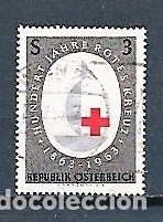 Selos: Austria,1963,Centenario de la Cruz Roja,yvert 973,usado