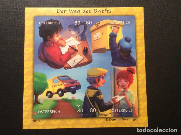 Sellos: AUSTRIA A&Ntilde;O 2019. HOJA BLOQUE. PUZZLE COMIC - Foto 1