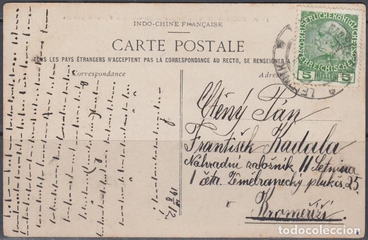 Briefmarken: F-EX3861 VIETNAM CONCHINCHINE POSTCARD SAIGON. USE IN AUSTRIA, 1912.