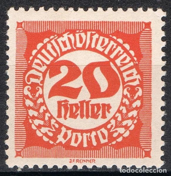 Sellos: [CF2809] Austria 1920, Cifra en c&iacute;rculo, 20H (MNH) - Foto 1