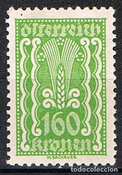 Sellos: [CF2812] Austria 1922, Mazorca de Ma&iacute;z, 160K (MH) - Foto 1