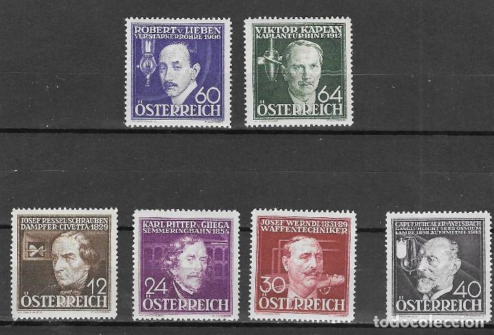 Sellos: AUSTRIA N&ordm; 489 AL 494  CHARNELA(*) - Foto 1