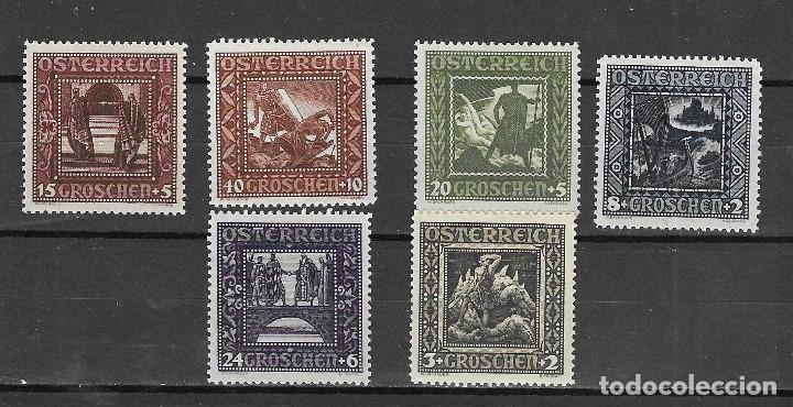 Sellos: AUSTRIA N&ordm; 368 AL 373 CHARNELA(*) - Foto 1