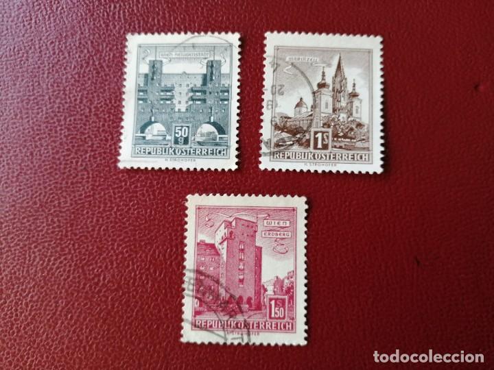 Francobolli: AUSTRIA- VALOR FACIAL 50 G, 1 S Y 1,50 S - A&Ntilde;O 1957 - SERIE: EDIFICIOS Y MONUMENTOS