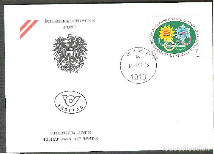 Sellos: Austria   1992 Barcelona FDC       K.197 - Foto 1
