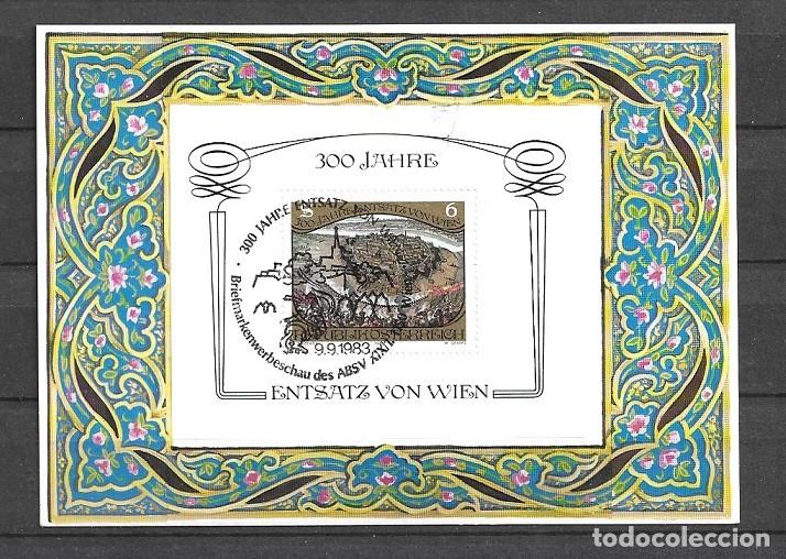Selos: Austria,1983,Hoja bloque 300 aniversario del sitio de Viena,yvert 11,usado