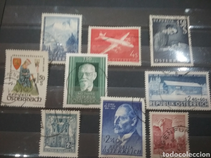 Timbres: Sellos Austria (Osterreich) mtdos/1958/a&ntilde;o completo/madre/monta&ntilde;as/sky/dia/sello/arquitectura/avion