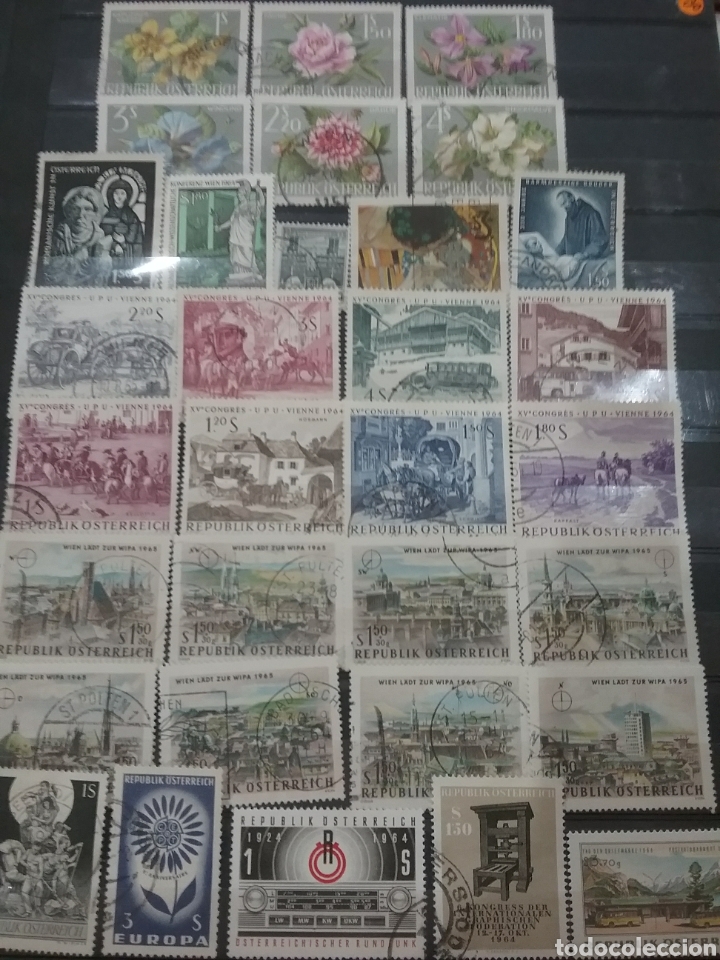 Selos: Sellos Austria (Osterreich) mtdos/1964/A&ntilde;o completo/flora/flores/UPU/WIPA/arquitectura/navidades/esc