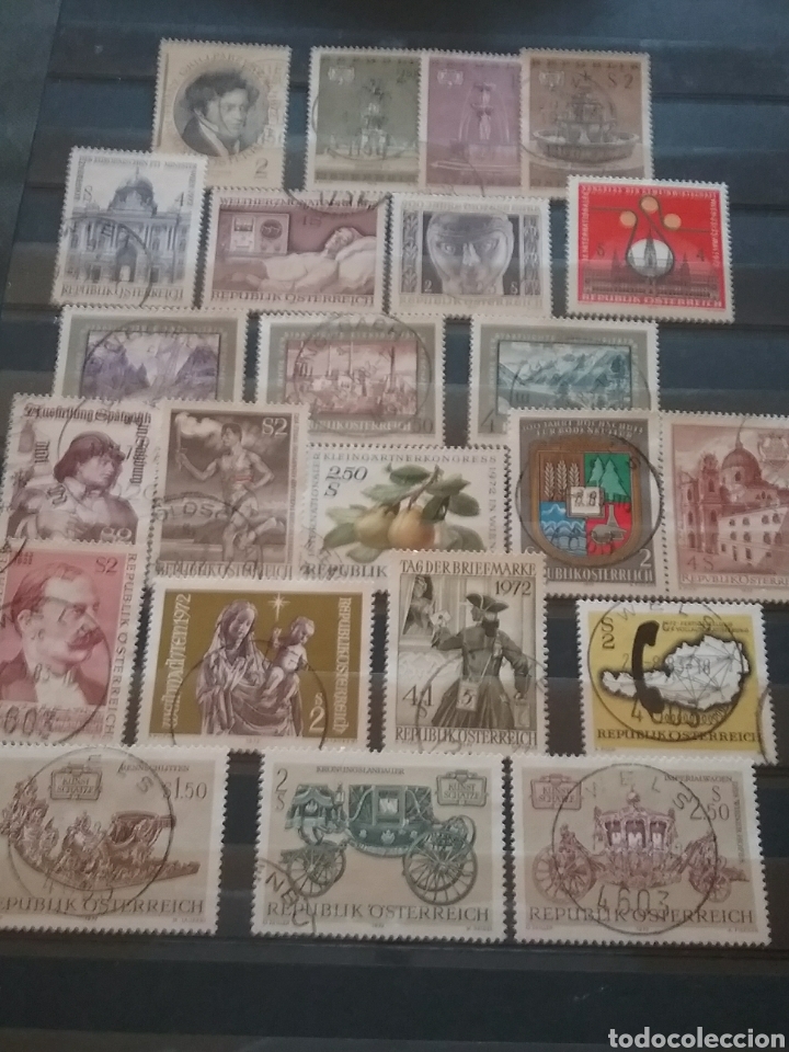 Timbres: Sellos Austria (Osterreich) mtdos/1972/A&ntilde;o completo SIN HB caballos/flora/transportes/arquitectura/g
