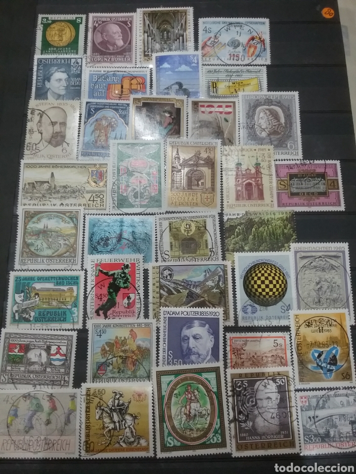 Stamps: Sellos Austria (Osterreich) mtdos/1985/A&ntilde;o completo con sello hoja bloque/arte/religion/transporte/c