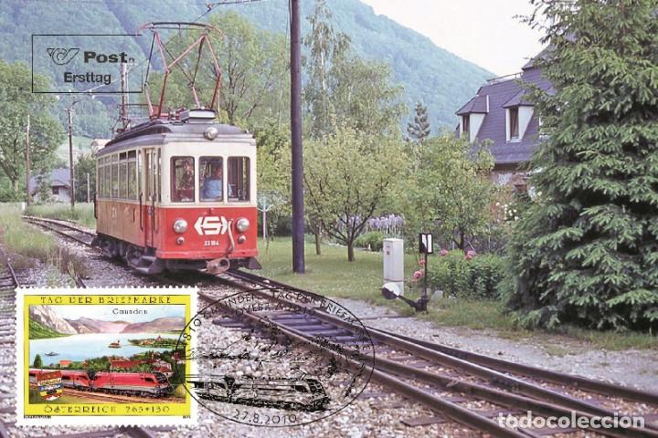 Sellos: Austria 2010 - Stamp day Railways maximum card - Foto 1