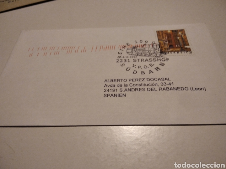 Sellos: Sobre Austria cu&ntilde;o tren - Foto 1