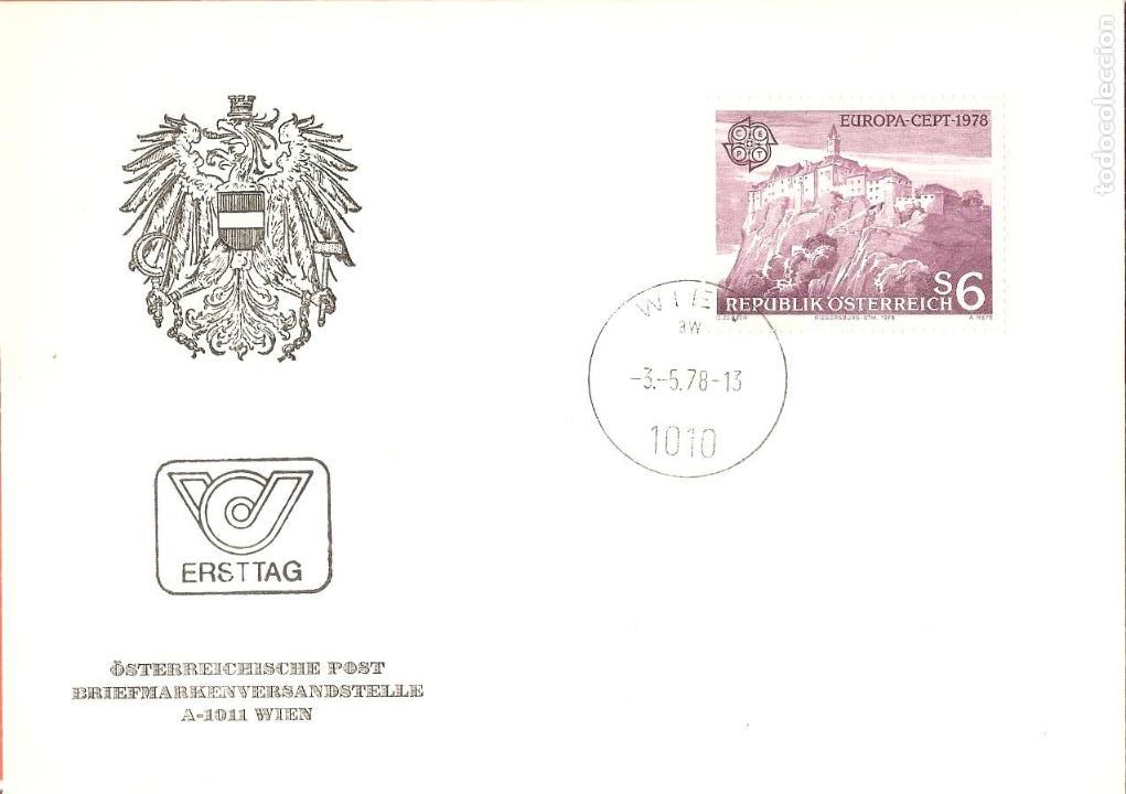 Sellos: SPD -FDC AUSTRIA, TEMA EUROPA, 1978 - Foto 1