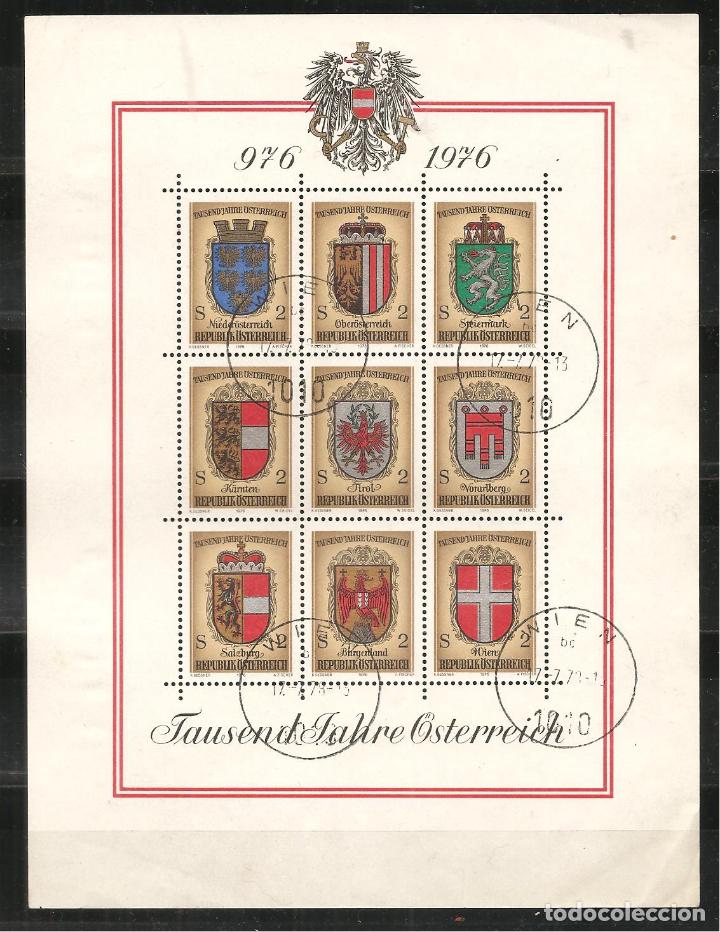 Sellos: AUSTRIA, YVERT HB-9, ESCUDOS, MATASELLADO - Foto 1