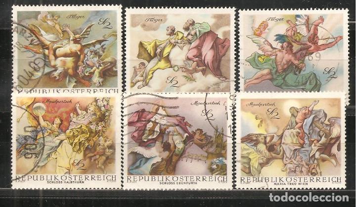 Sellos: AUSTRIA, YVERT 1108/13, MATASELLADO - Foto 1