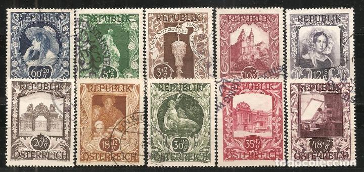 Sellos: AUSTRIA, YVERT 675/84, MATASELLADO - Foto 1