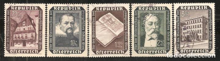 Sellos: AUSTRIA, YVERT 822/6, MATASELLADO - Foto 1