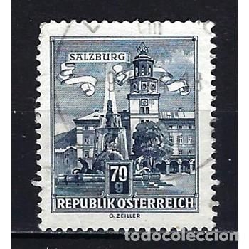 Sellos: 1962 Austria MICHEL 1114 YVERT 953 Edificios Salzburg - Usado - Foto 1