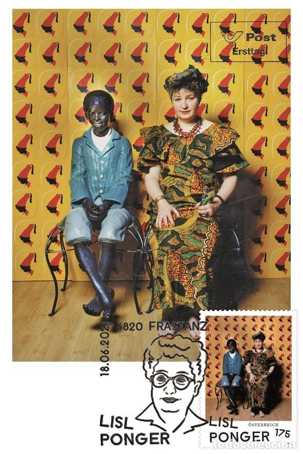 Sellos: Austria 2021 - Lisl Ponger &ndash; Gone Native 2000 carte maximum - Foto 1