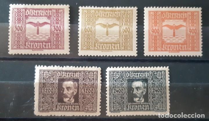 Francobolli: AUSTRIA,1922.CAT.YT.PA.4,6,7,8,9.