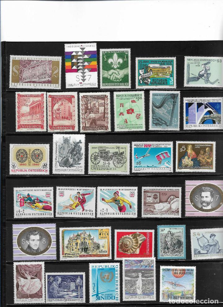 Sellos: AUSTRIA, LOTE DE 48 VALORES. MNH. - Foto 1